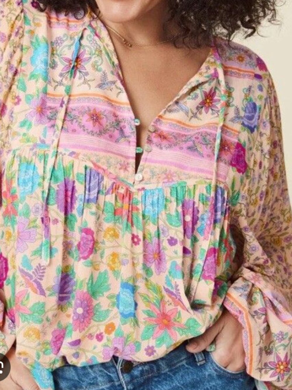 Spell Mossy Boho Blouse – Spring Garden – Size Small